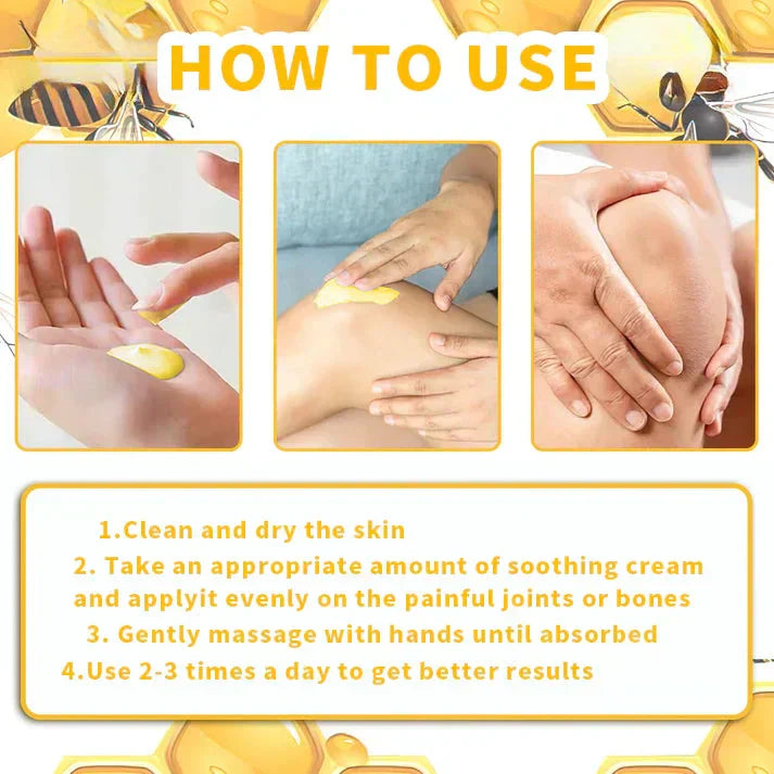 ✅Official Store: LOVILDS™ Bees Pain-Relief Bone Healing Cream👨⚕️USA Osteopathic Medical Association (AAOS)Approved(Reducing joint swelling, pain, stiffness, redness, warmth, soreness, and joint fatigue)