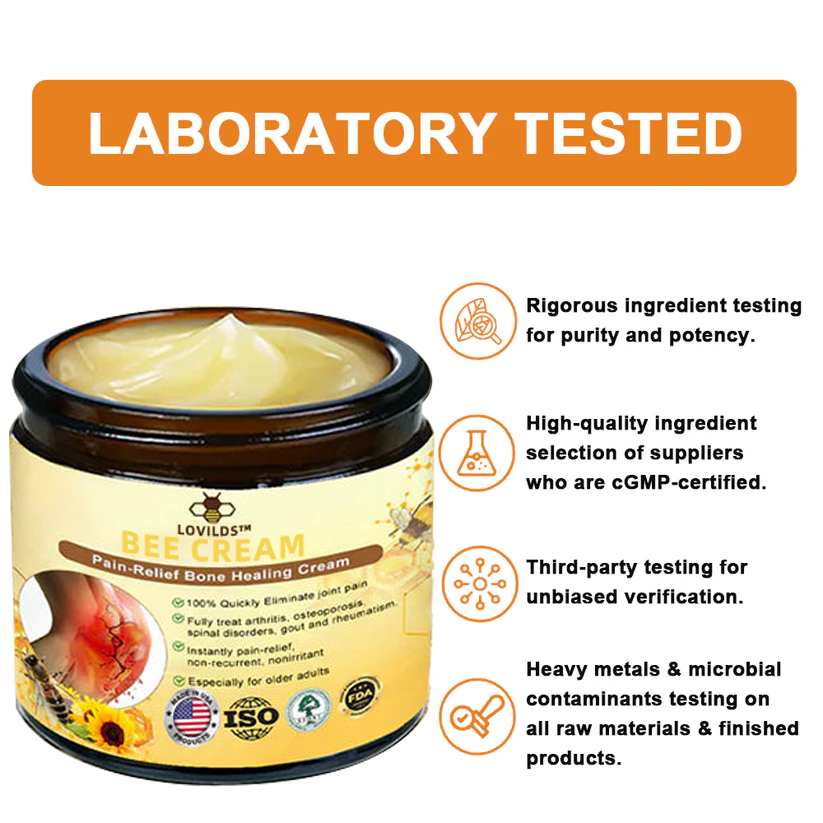 ✅Official Store: LOVILDS™ Bees Pain-Relief Bone Healing Cream👨⚕️USA Osteopathic Medical Association (AAOS)Approved(Reducing joint swelling, pain, stiffness, redness, warmth, soreness, and joint fatigue)