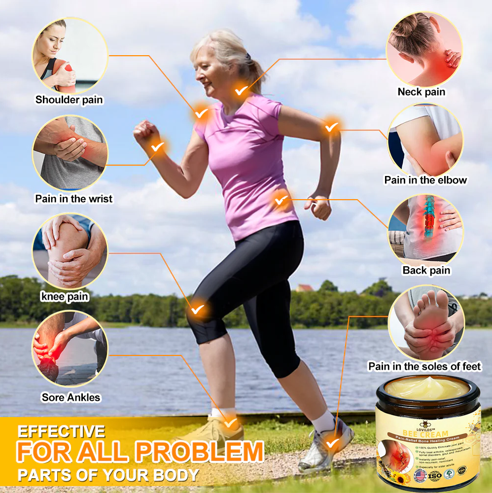 ✅Official Store: LOVILDS™ Bees Pain-Relief Bone Healing Cream👨⚕️USA Osteopathic Medical Association (AAOS)Approved(Reducing joint swelling, pain, stiffness, redness, warmth, soreness, and joint fatigue)